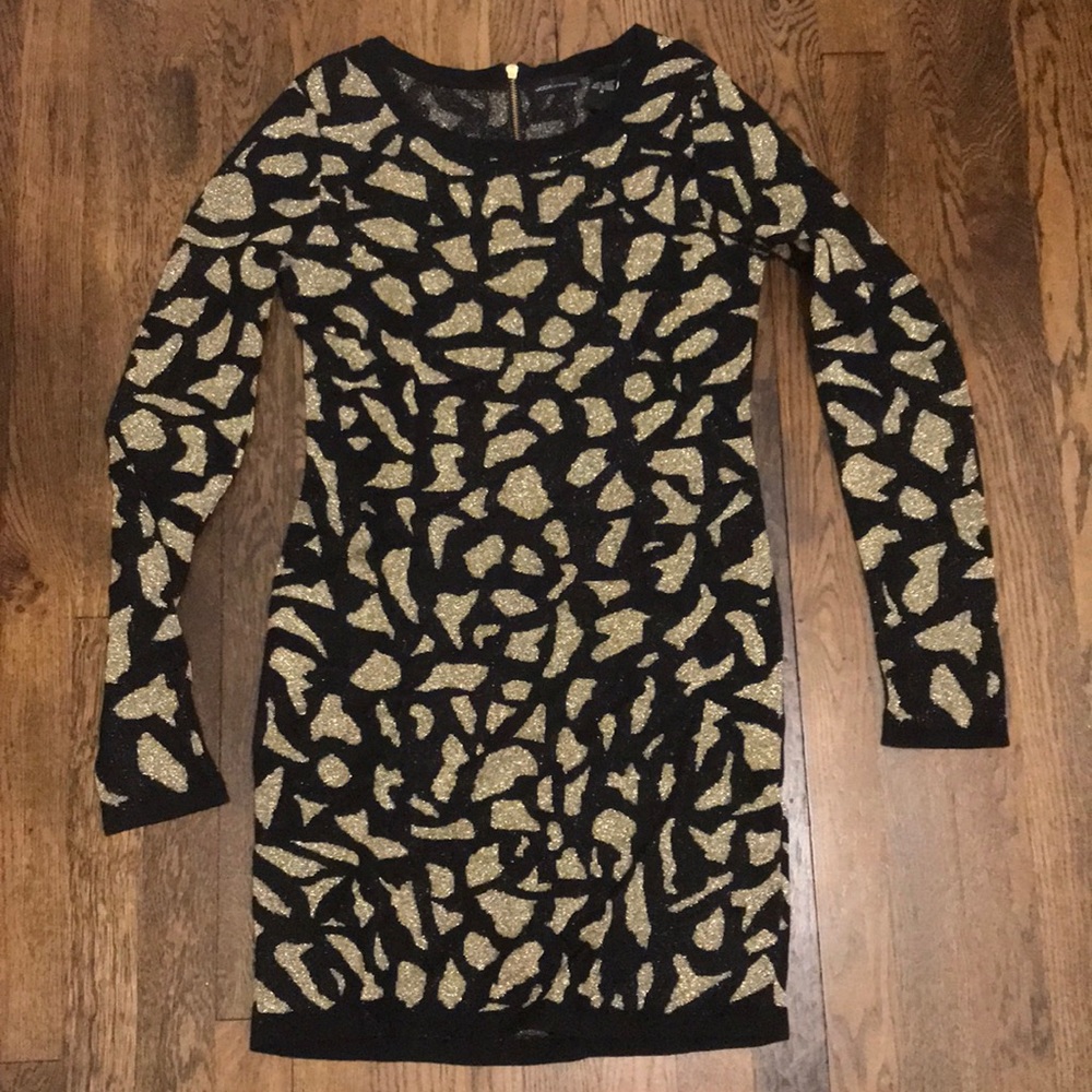 Moda International Black & Gold Dress